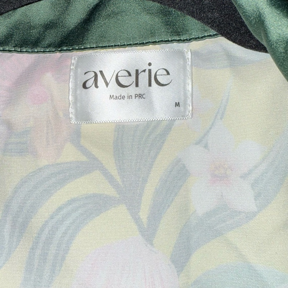 Averie Floral Pajama Set with Green Trim - Medium - Picture 6 of 8